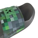 adidas Unisex-Adult Adilette Shower - Minecraft, Grey/Grey/Green, 7