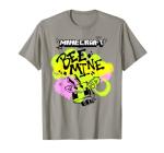 Minecraft Valentine's Day Bee Mine Graffiti Lettering & Art T-Shirt