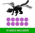 Mattel Minecraft Dragon’s Breath Ender Dragon Action Figure with 10 Discs, Giant Toy with 21.6-inch Length, 20-inch Wingspan with Moving Wings & Launcher