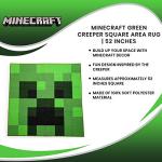 Minecraft Green Creeper Large Square Area Rug