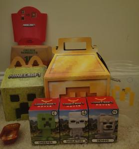 Minecraft Movie McDonald's Lot 3 Happy Meal Toys