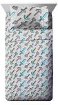 Jay Franco Kids Sheet Set with Fitted, Flat Sheets & Pillow Cover - Ultra-Soft Bedding with Pillowcase for Room Decor, Multi - Minecraft, 3 Piece Twin