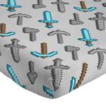 Jay Franco Kids Sheet Set with Fitted, Flat Sheets & Pillow Cover - Ultra-Soft Bedding with Pillowcase for Room Decor, Multi - Minecraft, 3 Piece Twin