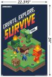 Minecraft - Create, Explore, Survive 2 Wall Poster, 34L" x 22.4W", Unframed V...