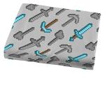 Jay Franco Kids Sheet Set with Fitted, Flat Sheets & Pillow Cover - Ultra-Soft Bedding with Pillowcase for Room Decor, Multi - Minecraft, 3 Piece Twin