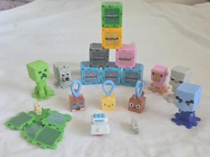 16 Minecraft Movie McDonalds Happy Meal Toys Skeleton Wolf Blocks Clips Animals