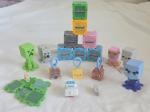 16 Minecraft Movie McDonalds Happy Meal Toys Skeleton Wolf Blocks Clips Animals