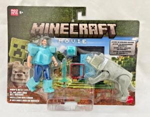 Minecraft Movie:  Man’s Best Wolf – Steve & Wolf 4" - Action Figures – New