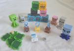 16 Minecraft Movie McDonalds Happy Meal Toys Skeleton Wolf Blocks Clips Animals