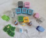 16 Minecraft Movie McDonalds Happy Meal Toys Skeleton Wolf Blocks Clips Animals