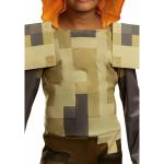 Kids Minecraft Hooded Halloween Costume Jumpsuit Husk Jack O'Lantern Large 10-12