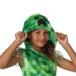 Minecraft Creeper Dress Costume for Kids, Official Minecraft Costume Outfit with Hood, Child Size (4-6x)