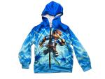 Minecraft Boys Hoodie Full Zip Sweatshirt Jacket Youth Size 7-8 Blue