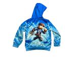 Minecraft Boys Hoodie Full Zip Sweatshirt Jacket Youth Size 7-8 Blue