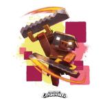 Boy's Minecraft Legends Piglin Action Pose T-Shirt - White - X Large