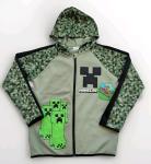 Minecraft boys active hoodie jacket full zip LARGE 10/12 green