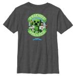 Boy's Minecraft Friends and Allies Creeper T-Shirt - Dark Heather - Medium