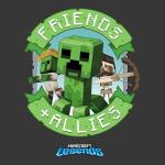 Boy's Minecraft Friends and Allies Creeper T-Shirt - Dark Heather - Medium