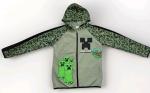 Minecraft boys active hoodie jacket full zip LARGE 10/12 green