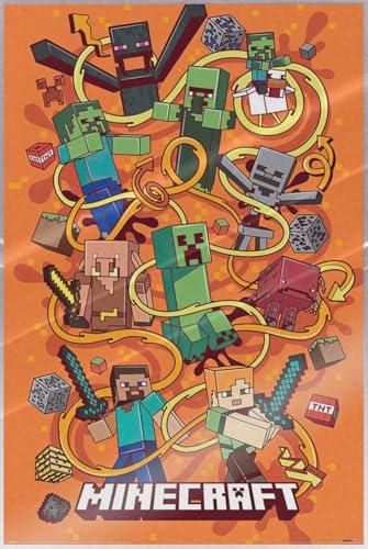 Minecraft - Gaming Poster (Funtage Montage) (Size: 24" x 36") (Laminated Poster)