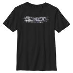 Boy's Minecraft Glitching Logo T-Shirt - Black - Small