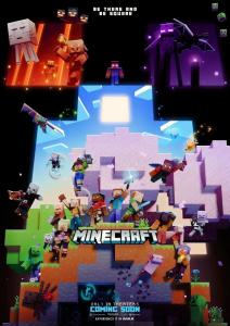 Minecraft Movie Poster Block Game Adventure Fantasy Wall Art