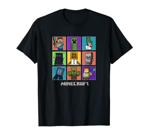 Minecraft Group Shot Colorful Box T-Shirt