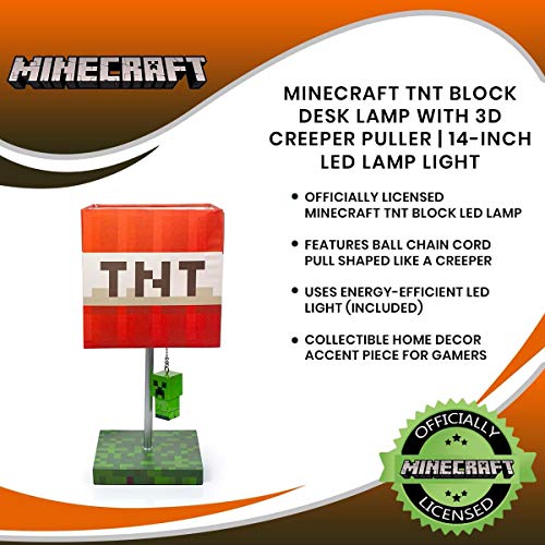 Minecraft TNT Block Lamp with 3D Creeper Puller