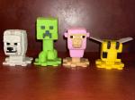 Minecraft mcdonalds toys 2025 Lot Of 4 Creeper, Bee, Sheep, Ghost (#571-4)