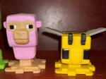 Minecraft mcdonalds toys 2025 Lot Of 4 Creeper, Bee, Sheep, Ghost (#571-4)