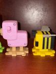 Minecraft mcdonalds toys 2025 Lot Of 4 Creeper, Bee, Sheep, Ghost (#571-4)