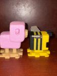 Minecraft mcdonalds toys 2025 Lot Of 4 Creeper, Bee, Sheep, Ghost (#571-4)