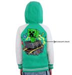 Minecraft Hoodie Jacket 4 5 6 7 8 10 12 Boys Creeper Sweatshirt Embroidered Zip