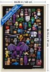 Minecraft - Mobbery Wall Poster, 34L" x 22.4W", Blonde Framed Version
