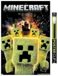 A Minecraft Movie - Creeper Explosion Wall Poster, 34L" x 22.4W", Premium Poster & Clip Bundle