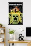 A Minecraft Movie - Creeper Explosion Wall Poster, 34L" x 22.4W", Premium Poster & Clip Bundle