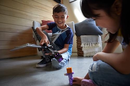 Minecraft Ender Dragon Action Figure Set with Steve