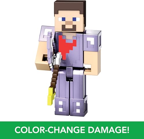 Minecraft Ender Dragon Action Figure Set with Steve