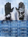 Honoson 2 Pairs Kids Snow Gloves Winter Waterproof Kids Ski Gloves Youth for Girls Boys Outdoor Toddler Snowboard Warm Clothe(Retro Pattern,6-13 Years)