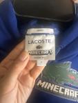 Authentic Lacoste x Minecraft Blue Hoodie Classic Fit Crocodile Logo Size S New