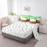 Manfei Pixelated Comforter Set 7 Pcs,Geometric Patchwork Grid Kids Bed Set,Games Miners Comforter,Brown Green Bedding Twin with Comforter,Fitted Sheet,Flat Sheet,Pillowcases,Pillow Covers