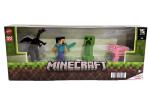 Minecraft Character Figures 4-Pack Ender Dragon Steve Creeper Pig NIB