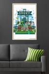 Trends International Minecraft: Legends - Raise Your Banner Wall Poster, 34L x 22.4W, Blonde Framed Version