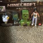 Mattel Minecraft Woodland Mansion Throwdown 4-Pack Action Figure Set (2025) NEW