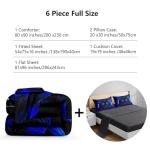 ROWADALO 6 Pieces Bed in A Bag Gamer Bedding Set for Boys Kids Adult Gaming Comforters Set,Boys Bed in A Bag Set Full Size Comforter with Fitted Shee Flat Sheet Pillowcase pillowsham,DJT-FX552-Full