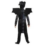 Disguise Ender Dragon Classic Costume and Minecraft Netherite Sword Bundle, Child Size S (4-6)