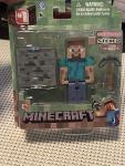 4 Minecraft Series 1 Action Figures: Overworld Enderman, Steve, Creeper, Zombie