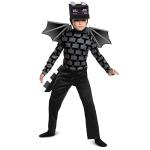 Disguise Ender Dragon Classic Costume and Minecraft Netherite Sword Bundle, Child Size S (4-6)