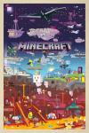 Minecraft - World Beyond Wall Poster, 34L" x 22.4W", Blonde Framed Version