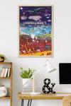 Minecraft - World Beyond Wall Poster, 34L" x 22.4W", Blonde Framed Version